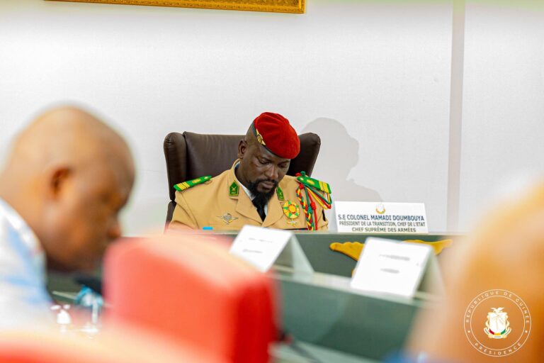 Guinée/Fonction Publique : Le Colonel Mamadi Doumbouya demande de sursoir au renouvellement des permis de travail pour les postes réservés aux guinéens