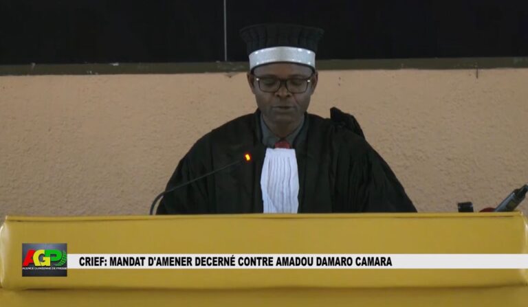 MANDAT D’AMENENER DECERNE CONTRE AMADOU DAMARO CAMARA