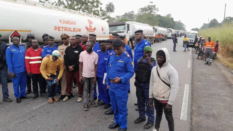 Guinée/Sierra-Leone : Dix-huit (18) citernes de carburant réceptionnées à Pamelap par les autorités de Forécariah