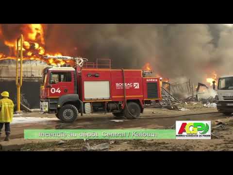 INCENDIE AU DEPÔT D’HYDROCARBURE : LA PRESENCE DES AGENCES DE PROTECTION CIVILE
