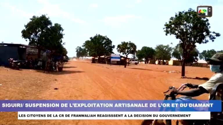 SIGUIRI / SUSPENSION DE L’EXPLOITATION ARTISANALE DE L’OR ET DU DIAMANT : LES CITOYENS DE FRANWALIAH RÉAGISSENT