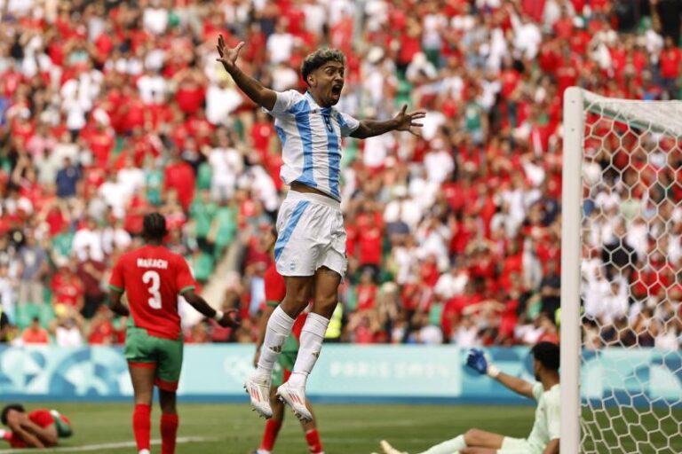 JO/Football : L’Argentine arrache un nul sur le fil face au Maroc (2-2)