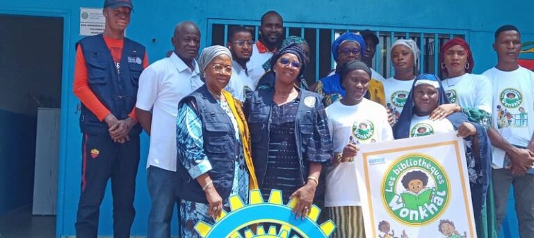 Conakry- Fête du 8 Mars: Inauguration de la Bibliothèque de l’Orphelinat Regina-Maris De Kipé, rénovée et équipée par Inner Wheel international Conakry Colombe en partenariat avec l’ONG Wonkhai