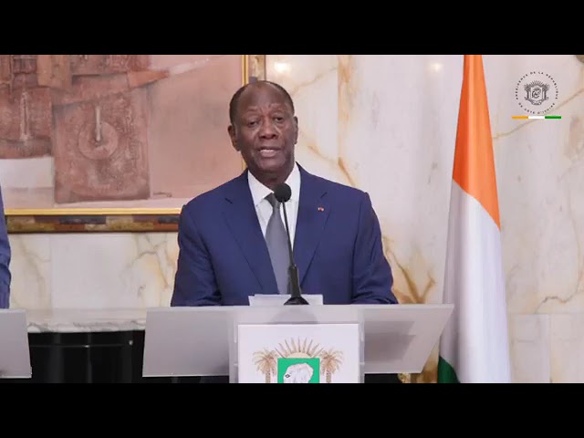 Point de presse conjoint des présidents Alassane Ouattara et Mamadi Doumbouya