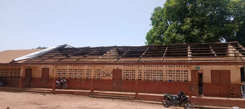 Kissidougou : Plusieurs habitations et édifices publics décoiffés par une tornade