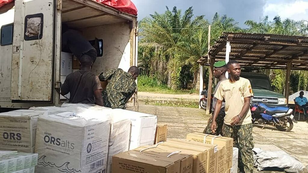 Yomou: Une camionnette en provenance du Liberia saisie avec un important lot de produits pharmaceutiques