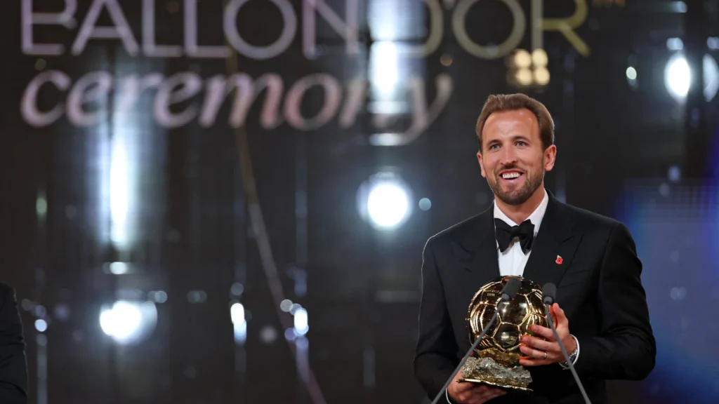 L&rsquo;attaquant anglais Harry Kane remporte le Ballon d&rsquo;Or 2026